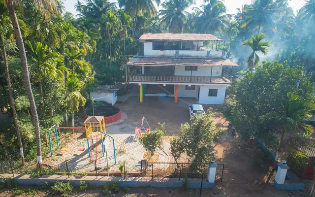Airawat Resort from above, among coconut palms